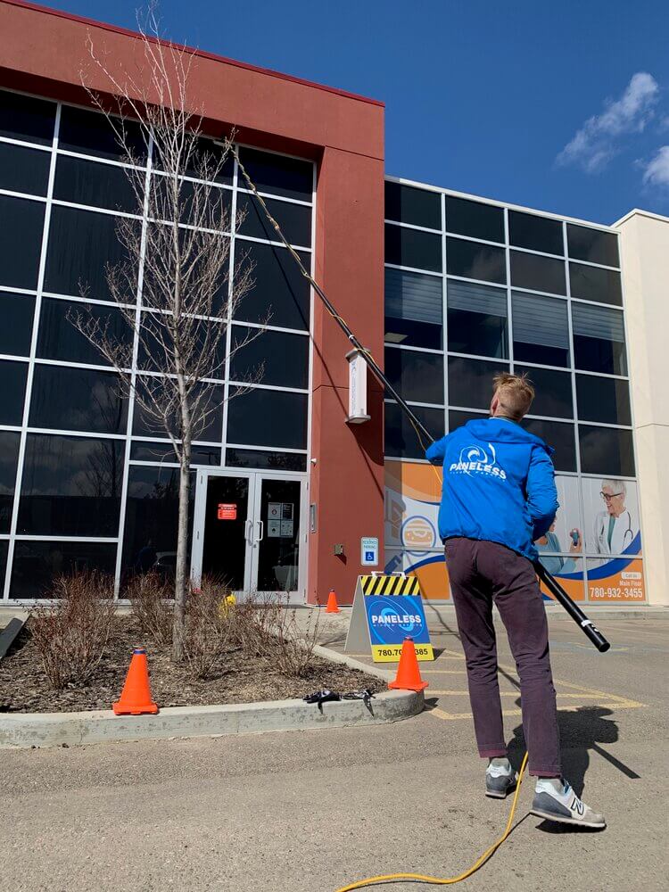 Window Washing Edmonton - washer cleaning windows